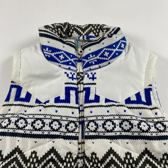 Nike 6.0 Fair Isle Nordic Print Puffer Ski Vest Women's Medium - Picture 3 of 13